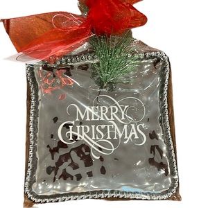 NWT Gift ready 5” square porcelain plate.  Perfect for candies, small bites.